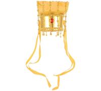 Chinese Emperor Hat Plastic Cosplay Headwear Golden for Performances