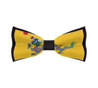Chinese Empire Under The Qing Dynasty Flag Bow Tie for Men Adjustable Pre-Tied Classic Elegant Wedding Bowtie