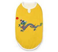 Chinese Empire Under The Qing Dynasty Flag Dog Shirt Sleeveless Pet Clothes Summer T-Shirts Tank Top for Small Puppy Cat
