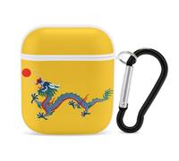 Chinese Empire Under The Qing Dynasty Flag PC Headphone Case for AirPods 1 And 2 Earphone Cover Earbuds Accessories with Keychain