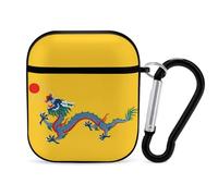 Chinese Empire Under The Qing Dynasty Flag PC Headphone Case for AirPods 1 And 2 Earphone Cover Earbuds Accessories with Keychain