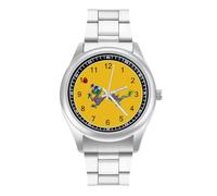Chinese Empire Under The Qing Dynasty Flag Quartz Watch Stainless Steel Wrist Watches for Men Women Easy to Read