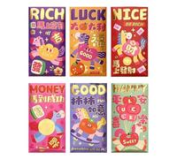 Chinese Envelopes, Holiday Happiness 2026, Traditional Hongbao Envelopes with Gold Foil Stamping for Kids, Adults, Family, Promoting Happiness, Prosperity and Blessing