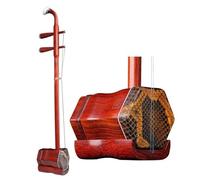 Chinese Erhu, 2 Stringed Chinese Violin Fiddle Instrument Traditional National Instruments Erhu for Beginners, Performance, Grade Test(Red-B)