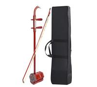 Chinese Erhu, Mahogany Bone Carved Hexagonal Chinese 2-String Erhu With Case Bow Accessories