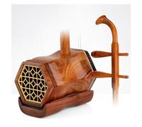 Chinese Erhu, Red Rosewood Hexagonal Erhu Chinese Traditional 2-String Instrument Handmade With Case