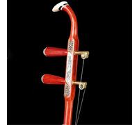 Chinese Erhu Solid Red Wood Erheen With Accessories Two Strings Fiddle Hexagon Erhu Stringed Musical Instrument(Brass)