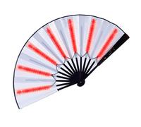 Chinese Fan with LED Glow, Accessory for Disco Performance 33x2x2cm | Flashing Folding Fan with 150G Battery, Bright Hand Finder Worthy for Faith