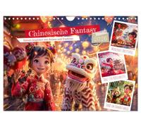 Chinese fantasy - scenes inspired by anime and tradition UK-Version (Wall Calendar 2026 DIN A4 Landscape), CALVENDO 12 Month Wall Calendar