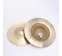 Chinese Feng Shui Brass Gong, Small Hand Cymbal Finger Cymbals 1 Pair, Traditional China Cymbals Big Head Cymbal(Medium)