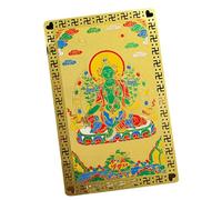 Chinese Feng Shui Card God of Wealth Lucky Card | Traditional Chinese Gold Card to Collect | Golden Talisman Card for Family Friends Decorative Wealth and Good Luck for Wohnzi