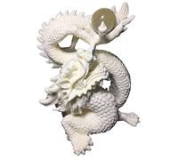Chinese Feng Shui Dragon Statue with Bead - Dragon Sculpture for Home & Office Decor, Art Collection
