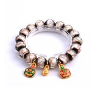 Chinese Feng Shui “Gold Swallows Beast” Woman/Man bracelet,blessings for wealth, Good Luck, Health,Cause and Studies (White - Studies, For Woman: 10mm Per Bead*19 Beads)