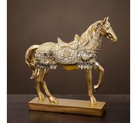 Chinese Feng Shui Horse Statue Sculpture Figurines Home Office Decoration Tabletop Decor Ornaments for Wealth and Success Good Lucky Gifts