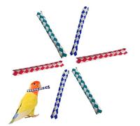 Chinese Finger Traps, Assorted Colors Woven Set, 6 Pieces, Bird Foraging Toy, Parrot Chew Toy, Natural Shredding Texture, For Cage Enrichment And Party Favors