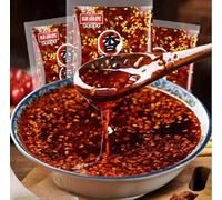 Chinese flavor oil chili,Red oil chili,Spicy seasoning,Chili sauce,Condiments, Hot Pepper Sauce,Table sauce,barbecue hot pot dipping sauce, Seasoning,Snack food,Noodle sauce (20 packs)