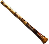 Chinese Flutes Flute Eight-Hole Flute, Bamboo and Tiger Skin, Spot Root Flute, Suitable for Beginners Entertainment Winding Practice Professional Examination (Size : E Tone)