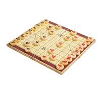 Chinese Folding Chess Set - Wooden Chess for Beginners | Xiangqi Travel Set with Handmade Figures, Strategic Skill Game for Adults, Children, Hobbies, Games