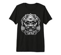 Chinese Foo-Dog Blackwork Premium T-Shirt