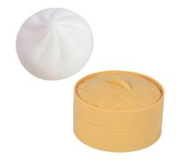 Chinese Food Compressible Ornament, Slow-Rising TPR Dumpling & Steamed Bun Keychain Pendant, Stress Relief Fidget Accessory for Kids Adults E