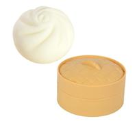 Chinese Food Compressible Ornament, Slow-Rising TPR Dumpling & Steamed Bun Keychain Pendant, Stress Relief Fidget Accessory for Kids Adults N