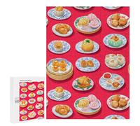 Chinese Food Dishes Fun Wooden Picture Vertical Version Puzzle Creative Gift Wood Jigsaw for Adults And Family Game
