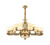 Chinese Full Copper Chandelier Building Middle Elevated Empty Staircase,Contemporary Dining Room