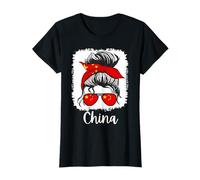 Chinese Girl Zhongguo China girls women Chinese flag T-Shirt