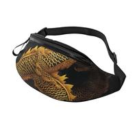 Chinese Golden Yellow Dragon Printed Personalized Waist Bag, Lightweight and Versatile Crossbody Bag for Everyday and Outdoor Adventures