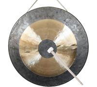 Chinese Gong with Mallet, Handcrafted Tin Bronze Meditation Instrument for Yoga, Sound Therapy, Home Decor, 30CM Diameter