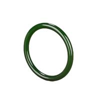 Chinese Green Jade Round Bracelet 54-66mm Charm Jewellery Fashion Accessories Hand-Carved Man Woman Amulet Gifts (Gem Color : Green, Metal Color : 66-68mm)