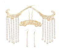 Chinese Hair Pin,1Set Vintage Hairstick, Stick,Chignon,Ancient Women Hanfu Headdress Tassel Hairpin Accessories Full Set Collect