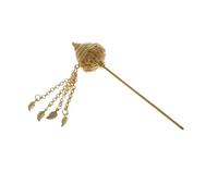 Chinese Hair Stick,Metal Long Tassels Hairpin,Thai Headwear Chopsticks,Hollow Ancient Hair Fork for Women(A)