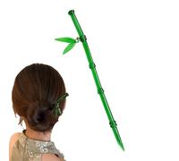 Chinese Hair Stick - Women Bamboo Shape Hair Chop Stick Decorative Resin Headpiece with Van Holder, Elegant Decorative Hairpin for Women and Teens for Daily Use, Bang Holder Headpiece Perfect for Tea