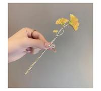 Chinese Hairpin 2pcs Uniquely Designed Fashionable Alloy Ginkgo Leaf Women's Classical Hairpin Elegant Temperament Hair Accessories