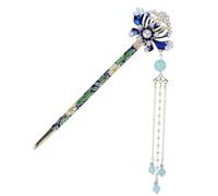 Chinese Hairpin - Tassel Coiled Hair Pin | Zinc Alloy Hair Chopsticks, flowers Firm Hold Asian Hair Stick, Hairpin Chinese Elegant Plate Hair Fork Stylish for Women Girls Teens
