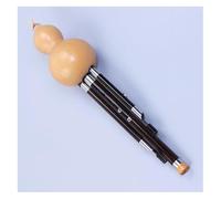 Chinese Handmade Flute Gourd Flute， Hulusi Flute Black Sandalwood Sound Pipe Professional Seven-hole Wide Range G Key/B Flat Hulusi Flute Yunnan Ethnic Instrument(G key)