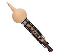 Chinese Handmade Flute Gourd Flute, Hulusi Flute Chinese National Traditional Hulusi Natural Single-belly Gourd Flute Playing Instrument(B flat)