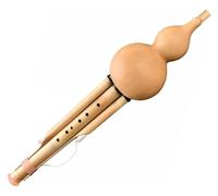 Chinese Handmade Flute Gourd Flute， Hulusi Flute Handmade Hulusi Cucurbit Flute Chinese Traditional Woodwind Instrument For Student(F key)