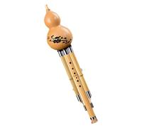 Chinese Handmade Flute Gourd Flute， Hulusi Flute Handmade Seven-hole Professional Performance Hulusi Chinese Ethnic Wind Instrument(F key)