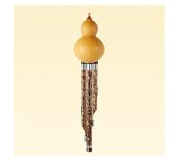 Chinese Handmade Flute Gourd Flute， Hulusi Flute Professional Hulusi D Key/G Key/F Key/B Flat/C Key Hulusi Flute Instrument With Chinese Knot(B flat)
