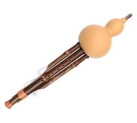 Chinese Handmade Flute Gourd Flute， Hulusi Flute Seven-hole Yunnan Ethnic Wind Instrument Adult Professional Performance Type Hulusi Flute(C key)