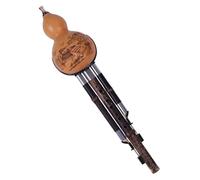 Chinese Handmade Flute Gourd Flute， Hulusi Flute Three Tone Gourd Hulusi Flute Crashproof Hulusi Professional Cucurbit Flute Folk Instruments(D Key)
