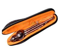 Chinese Handmade Flute Gourd Flute, Hulusi instrument 3 Tone C-Key Hulusi Gourd Cucurbit Flute Aluminum With Copper Plated Pipes Chinese Traditional Instrument