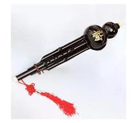Chinese Handmade Hulusi Black Imitation Ebony Cucurbit Flute Ethnic Instrument C Key Hulusi For Music Lovers Professional Hulusi (Color : C Key)
