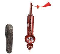 Chinese Handmade Hulusi, Hulusi Pumpkin Flute for Beginners, Handmade Traditional Chinese Hulusi Musical Instrument with Wood Grain for Professional Players, Students, Enthusiast