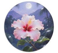 Chinese Hibiscus -themed 1000-piece Circular Puzzle Designed for Adults And Kids Alike | Improve Focus | Teamwork & Shared Goals | 1000pcs (67.5x67.5cm)