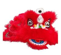 Chinese Holiday Costume Chinese Dragon Dance Lion Dance Props Costume Winkable Lion Dance Performance Props Set Lion Head Outdoor Activity Chinese New Year Decorations(Rosso,38 * 140cm)