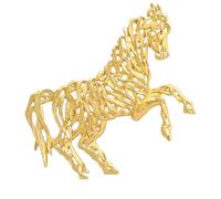 Chinese Horse Brooch Metal Openwork Symbol Brooch Elegant Cultural Accessory Clothing Decoration Animal Alloy Brooch, One Size, As described