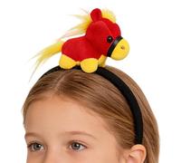 Chinese Horse Headband, Cute Plush Head Accessory with Cartoon Theme - Children's Horse Headband - for Party Makeup Halloween Cosplay Festival Christmas Holiday Garden Daily Use